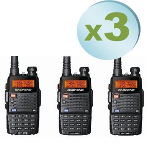 Pack 3 Walkie Talkie UV-5RC