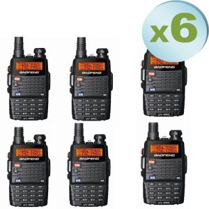 Pack 6 Walkie Talkie UV-5RC