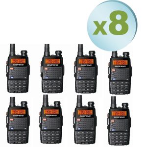 Pack 8 Walkie Talkie UV-5RC