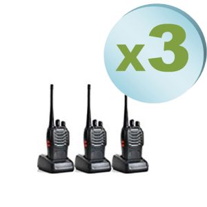 Pack 3 walkie talkie BF-888S