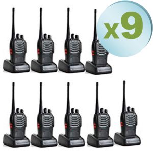 Pack 9 walkie talkie BF-888S